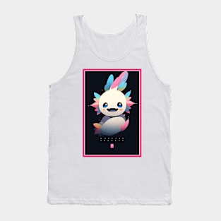 Cute Axolotl Anime Art Design | Cute Animals | Axolotl Hentaii Chibi Kawaii Design Tank Top